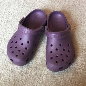 Purple Crocs